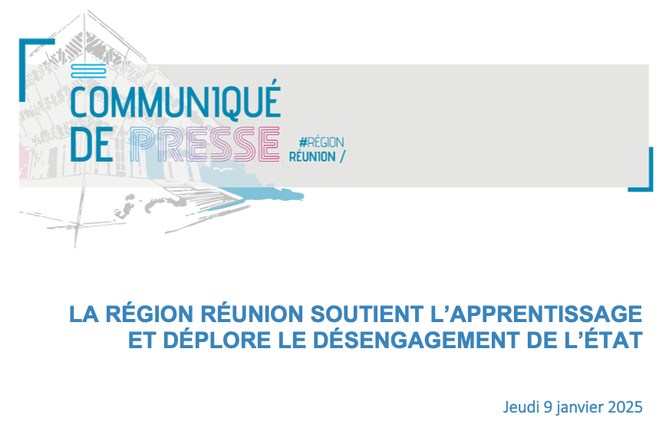 La Région Réunion soutient l’apprentissage et déplore le désengagement de l’état