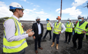 Le Président Didier ROBERT à la rencontre des ouvriers pour la reprise des chantiers