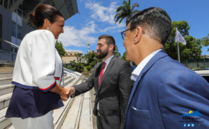 Huguette Bello reçoit les députés européens Andrey Novakov et Younous Omarjee